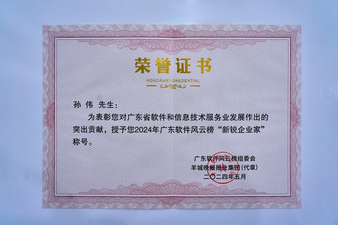 红海云CEO孙伟获2024“新锐企业家”荣誉(图2)