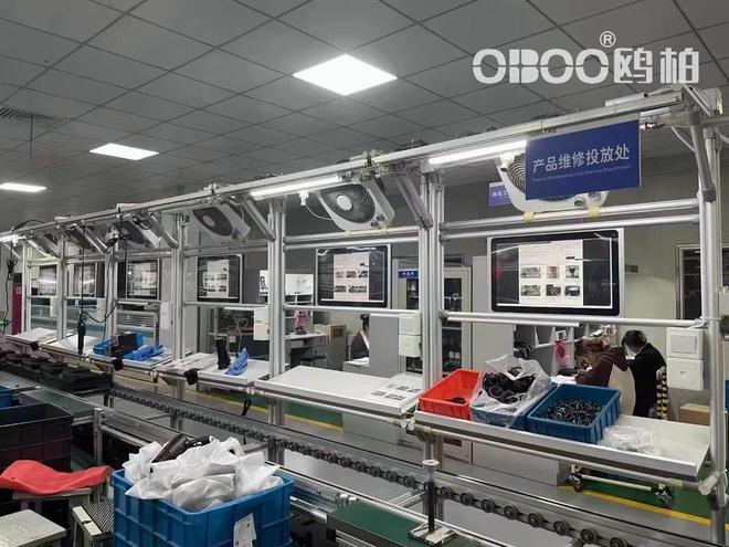 OBOO鸥柏丨110寸工控一体机PLC电网调度适配复杂地形数字科技大屏